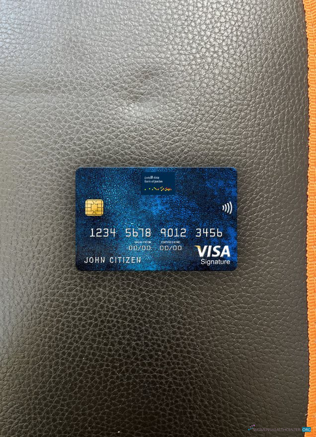 Download Jordan Bank of Jordan visa signature card 2 photolook front Photoshop template